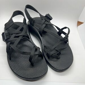 Chaco ZX/2 Black Strappy Sport Sandals Women’s Size 10 Adjustable Hiking